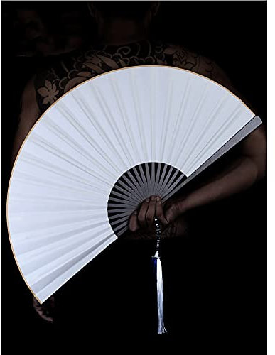 Portable Titanium Alloy Folding Fan, Hand Fan, Metal Tai Chi Kung Fu Fan, Suitable for Living Room Decorations, B,16inch