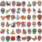 HOWAF Halloween Tattoo Kinder, Tag der Toten Temporäre Tattoos Set, 96 Stück Hautfreundlich Kindertattoos Totenkopf Aufkleber für Mädchen Junge Halloween Party Kindergeburtstag Mitgebsel