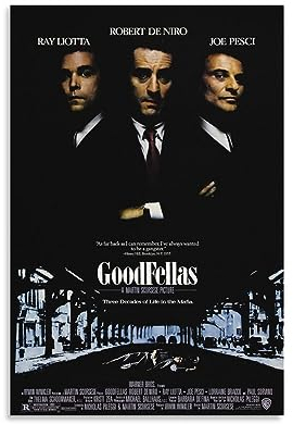 UMCHU Goodfellas (1990) Poster Dekorative Malerei Leinwand Wandkunst Wohnzimmer Poster Schlafzimmer Malerei,Wandkunst Bilddruck Moderne Familienzimmer Dekor 08x12inch(20x30cm)