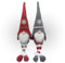 Lemodo Kantenhocker Wichtel als 2er Set, 54,0 cm Hoch, Tomte Mit Schneeflocken Auf Den Strickmützen, GNOME als Weihnachtsdeko, Deko für Drinnen