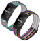 HUYIIO Verstellbares, elastisches Uhrenarmband, kompatibel mit Charge 2 Armbändern, weiches, atmungsaktives Nylon-Sportband, dehnbares Ersatzarmband für Damen und Herren, 2 Stück, Kein Edelstein