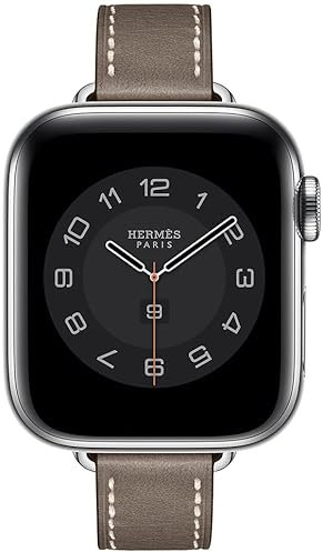 Fsavlroy Slim Lederarmband,Kompatibel mit Apple Watch 38mm 40mm 41mm 42mm(Series 10) Armband,Leder Damen Ersatzband für iWatch Series Ultra 2/Ultra 10/9/8/7/6/5/4/3/2/1,SE - Grau