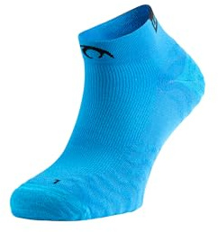 Lurbel Pista Two frische Laufsocken, nahtlose Socken, atmungsaktive und geruchshemmende Socken, niedrige Laufsocke, türkis, L