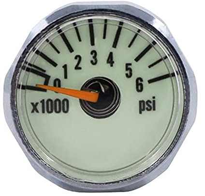 Sujurio Neues Tauchen Tauchen Flaschen Druck Manometer 1 FläChe 350 BAR / 5000 PSI 7/16-20UNF Gewinde