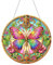 CXINLky DIY Diamond Painting Anhänger mit Kette, Diamant Painting Fensterbilder, 5D Diamond Malerei Türkranz Wandbehang Kits für Fenster Wand Eingang Garten Decor-15-Schmetterling
