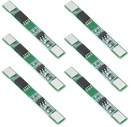 VGOL 6Pcs 1S 3.7V 3A Li-ion Lithium BMS PCM 18650 Battery Charger Board for Cell Module Overcharge Overcurrent Short Circuit Protection
