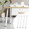 MATERIUM® Nordic - Lot de 4 pieds de table en métal blanc - 70 cm - Avec vis et protection du sol - Design élégant - Idéal pour la table à manger et le bureau (blanc, revêtu par pulvérisation)