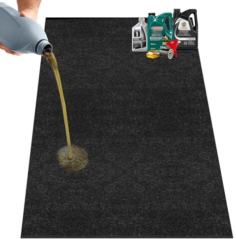Nujzuir Alfombrilla de goteo de aceite de 36 x 60 pulgadas para entrada de garaje, almohadillas absorbentes de fugas de aceite reutilizables para motocicleta, coche, resistente a fugas de aceite (1
