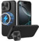Nillkin Aramidfaser Magnetische Hülle für iPhone 16 Pro 6,3 Zoll Kompatibel mit MagSafe, Kameraschutz Ständer Handyhülle Stoßfeste Schutzhülle für für iPhone 16 Pro Case - Schwarz