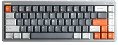 nuphy Halo65 HE Teclado para juegos de disparo rápido, 65 por ciento 67 teclas con cable interruptores magnéticos, teclado con efecto salón, accionamiento ajustable hiperrápido, RGB intercambiable en