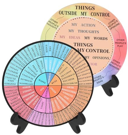OFFSCH Gefühlsrad Mit Ständer Gefühlsrad-dekoration Emotionsrad-ornament Für Schreibtisch Förmige Dekoration Für Zuhaus