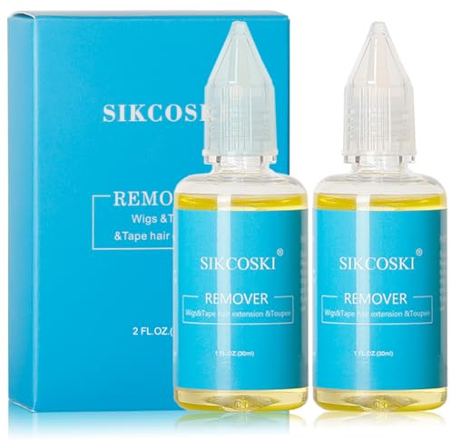 2 Bottles Tape in Remover for Hair Extensions Lace Glue Remover Gentle on Skin, No Greasy, Easy to Clean