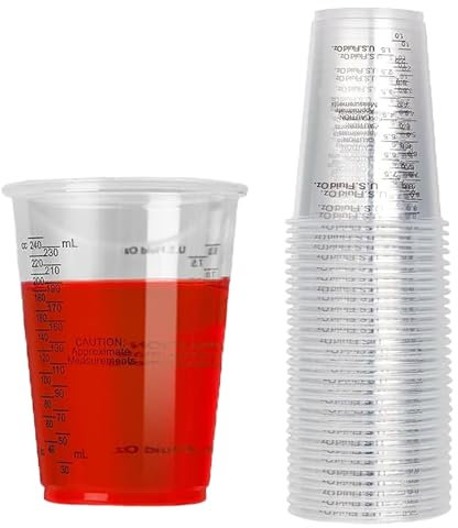Vaso Mezclador de Resina Epoxi, Vaso Mezclador de 30 Piezas con Escala, Mezclador de Pintura de 240 ml, para Pinturas y Pigmentos(Reutilizable)