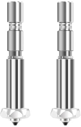 HIKUDIY 2 Stück 0,4mm Düsen für Kobra 3 Max – Schnellwechsel-Düsen aus gehärtetem Stahl mit integriertem Hochgeschwindigkeits-Halsrohr für 3D-Drucker Anycubic Kobra 3 Max