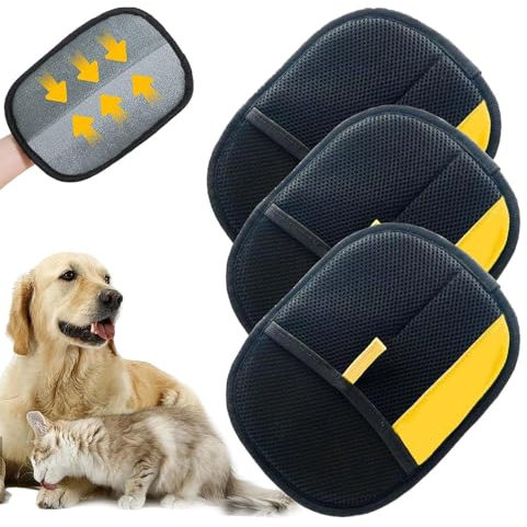 JClorix Fellmagnet Handschuh – Doppelseitiger Tierhaarentferner Handschuh für Katzenhaar & Hundehaar, Wiederverwendbar & Waschbar, für Kleidung Möbel Teppiche