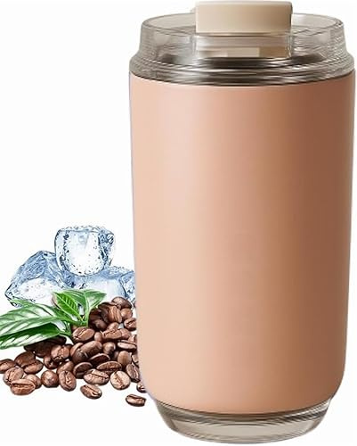 Coffee Travel Mug 240ml Stainless Steel Vacuum Flask, Insulated Tumbler, Reusable Thermal Cup with Leakproof Lid, Eco-Friendly Office Double Walled Mug for Hot Tea & Cold Drinks Perfect Gifts (Pink)