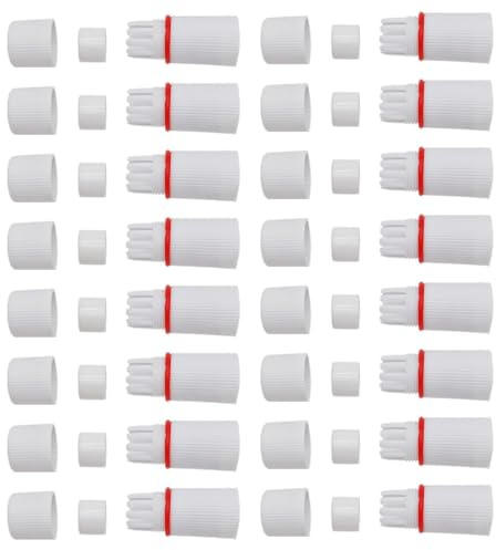 Bxian 16PCS 44x20mm White PVC Outdoor RJ45 Plug Waterproof Cap Protector for IP Camera CCTV Pigtail Cable Connection Cover Adapter