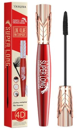 ARYIMYDP Wimperntusche Mit Feinen Borsten, Ultra Volumen & Krümmung, 24-Stunden Wasserfeste Kohl Wimperntusche, Schweißfest Textur Für Tages Make-up, 10ml