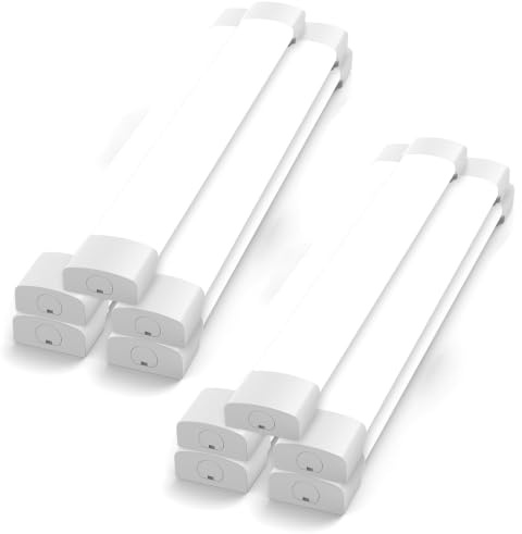 10 Stück LED Feuchtraumleuchte 120CM 36W 4000lm Kaltlweiß 5000K, Plug und Play Wannenleuchte Einfache Montage Feuchtraum Lampe Flach Deckenleuchte Wasserfest IP65 Werkstattlampe für Büro Keller Garage