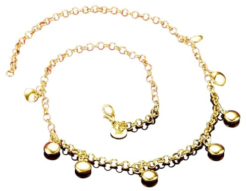 18K Gold Sterling Runde Bohnenkette Halskette für Frauen Hochzeit Modeschmuck