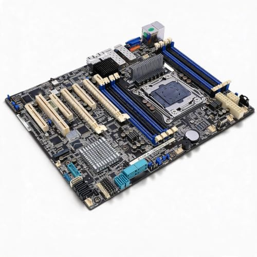 Sxhlseller Server Motherboard C612, Dual Ports, 8 DDR4 Slots, 4-Way GPU Support, High Speed Storage Expansion, ATX Motherboard for Workstation NAS AI
