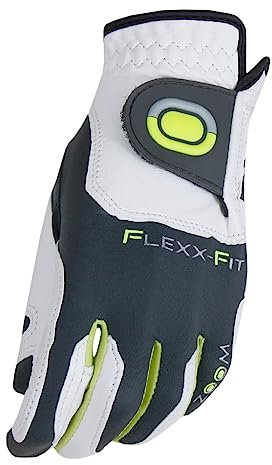 Zoom-Frauen LH Golf-Handschuh - Weiß/Charcoal/Lime - Einheitsgröße - Pack of 2