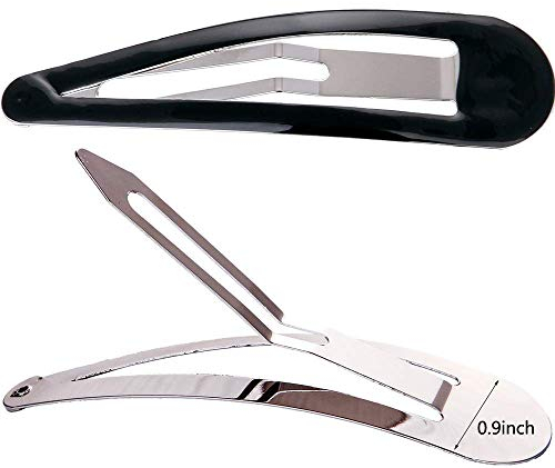 LONEEDY Lange Haarklammern, aus Metall, 8,9 cm lang, rutschfest, 10 Stück, für Damen und Mädchen (Black)