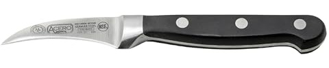 Winco 2 3/4 Black Full Tang Stainless Steel Peeling Knife