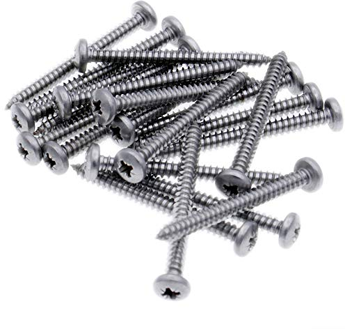 No.7 x 2.5 (3.9mm x 60mm) Pozi Pan Self-Tapping Screw - Stainless Steel (A2) (Pack of 20)