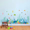 decalmile Wandtattoo Unter dem Meer Wandsticker Seetang Fische Korallen Bordüre Wandaufkleber Kinderzimmer Babyzimmer Badezimmer Wanddeko