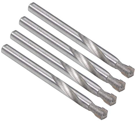 sourcing map 4 Stück Hartmetall Spiralbohrer Metallbohrer 7 mm für Edelstahl Kupfer Aluminium Zinklegierung Legierung Eisen