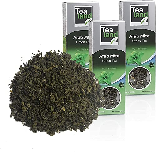 Tealand | Te verde menta arabe, Hojas Sueltas | Pack de te moruno marrakech a granel | 3 x 100 gr