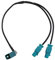 Create idea FAKRA-Z Femelle à Double Prise Mâle Connecteur Convertisseur Autoradio FM Antenne Câble Adaptateur 24cm pour GPS GSM Navigation