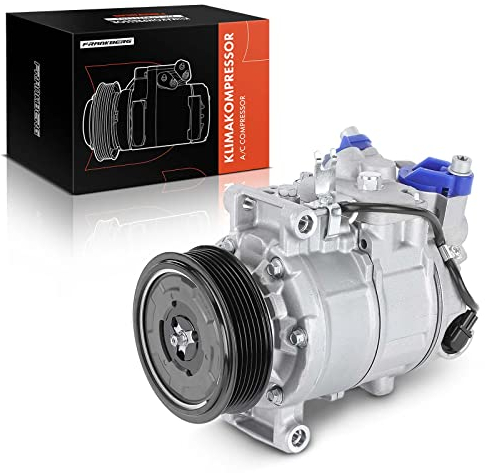 Frankberg Compresor de aire acondicionado con embrague Diesel Compatible con California T5 Camper 7EC 7EF 7EG 7HC 7HF Transporter V 7EB 7EJ 7HB 7HJ 7EA 7EH 7HA 7HHincl. aceite premezclado