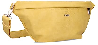 Zwei Damen Hip Bag Mademoiselle.M MH80 Bauchtasche 40 cm 3 Liter, Crossbody Bag wasserabweisend, 3-in-1 Bequeme Brusttasche, Gürteltasche & Hüfttasche (Lemon)