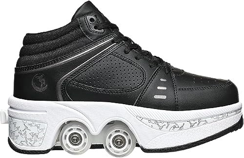 Roller Skate Shoes Rollschuhe Schuhe Mit Rollen Skateboardschuhe,Inline-Skate, verstellbar Damen Schuhe mit Rollen für mädchen (40, Black Without Light)