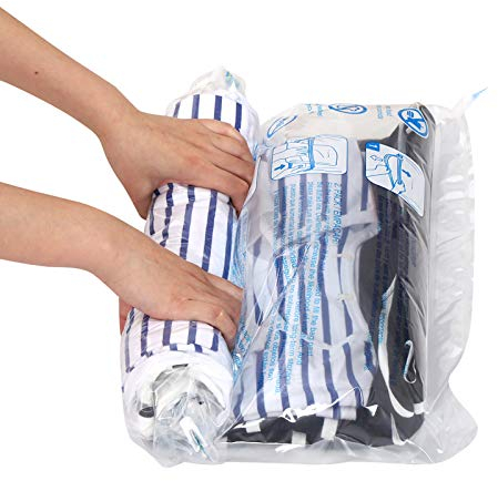 18 Compression Bags for Travel, Travel Essentials Compression Bags, Vacuum Packing Space Saver Bags for Cruise Travel Accessories (18-Pack)