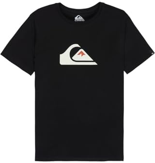 Quiksilver Boys Comp Logo Yth T-Shirt, Black, 16 Years EU