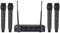 BOMGE Wireless Microphone System 4-Channel, UHF Cordless Dynamic Four Mics Set,Auto Connect, All Metal Design,for Home Karaoke, Meeting, Party, Church, DJ, Wedding, Home KTV Set, 260ft