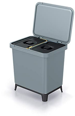 Sistema clasificador de reciclaje 2x10L color gris KEDEN