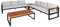 Garten-Garnitur HWC-L26, Gartenlounge Lounge-Set Sitzgruppe Sofa, Metall Akazie Holz MVG-Zertifiziert - hellgrau