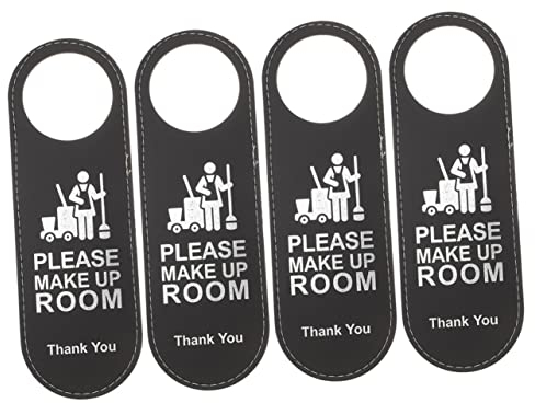 NUSITOU Juego de Carteles Reversibles con Texto no Molestar Colgadores para Puerta de Hotel 4 Piezas en 1 Paquete Decorativos para