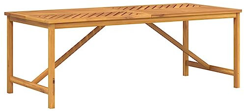 vidaXL Garten Esstisch, Tisch für Garten Terrasse, Gartentisch mit Holzrahmen, Terrassentisch Gartenmöbel Holztisch, Massivholz Akazie