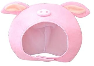 Lustige Tiermütze Warm Damen Niedlich lustig Plüsch Hut Halloween Schwein Plüsch Tier Ohr Hut Mütze Tier Cosplay Geburtstag Party,Weihnachten Geburtstag Geschenk für Festival Mädchen Erwachsene