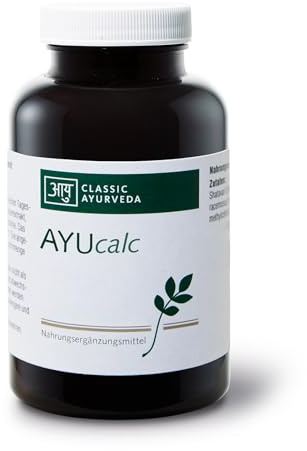 Classic Ayurveda - AYUcalc Kapseln - 124 g (ca. 180 Kapseln) - Mit ayurvedisch gereinigtem Calcium aus Muschelschalen
