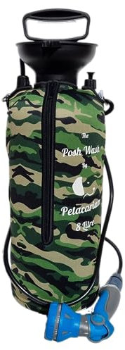 Petacarium Insulated Portable Shower for Dogs, Camping, Paddleboarding, Muddy Walks (8 Litre, Forest)