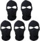 5 Stücke Sturmhauben Gesichtshaube Sturmmaske Schwarz Fahrrad Gesichtsmaske Sturmhaube Motorrad Skimaske Balaclava Dünn und Atmungsaktiv Winddicht, für Herren und Damen Winter Sommer Outdoor Sports