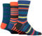 SockShop Men's Comfort Cuff Socks -Striped and Plain Soft Breathable & Cooling Bamboo Material Multipack of 3 Pairs (UK, Numeric, 12, 14, Regular, Regular, Mandarin)