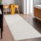 HomebyHome Wohnzimmerteppich Läufer Flur 80 x 250 cm Langlebig Robuster Teppich Cut-Loop Creme - Küchenläufer Schlingenteppich Bettvorleger Schlafzimmer Dekorativer Teppich Meliert Schlingenflor