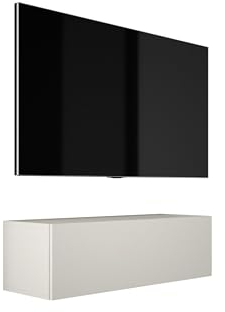 Mobile TV sospeso (L x P x A): 100 cm, A: 34 cm, P: 32 cm, CASHMERE